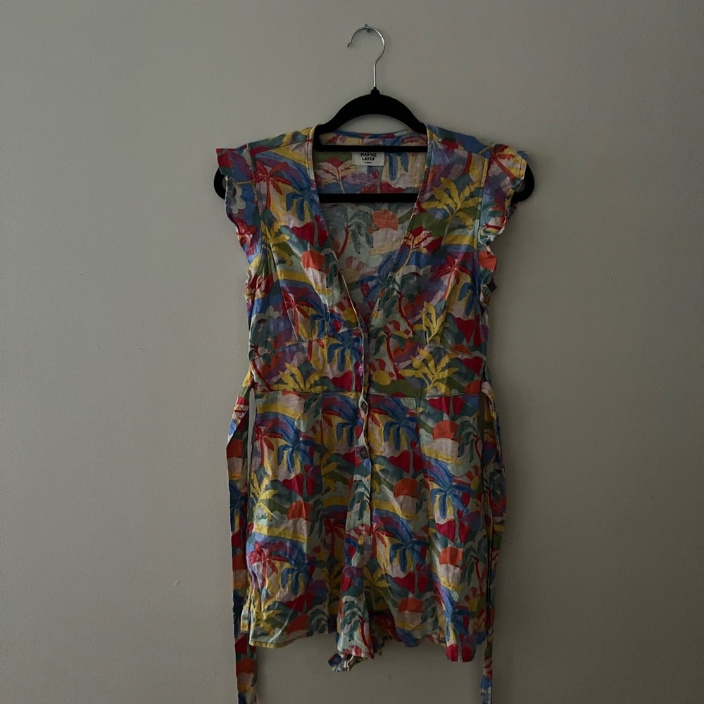 Marine Layer Multicolor Floral Mini Dress